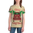thumbnail image 3 of Wukai Christmas Vintage Red Truck Youth Unisex Short Sleeve T-Shirt for Boys, Girls, Teens, and Kids-X-Small, 3 of 7
