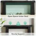 thumbnail image 3 of Tribesigns 47-Inch Wooden Entryway Bench, Black Dining Table Bench with Sturdy MDF Frame for Hallway, Kitchen, Bedroom, 3 of 5