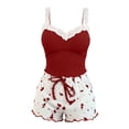thumbnail image 6 of Jamicy Camisole Pajamas for Women Cami Crop Top with Short Lounge Two-Piece Set Home Wear Cute Pajama Sets for Women, 6 of 9