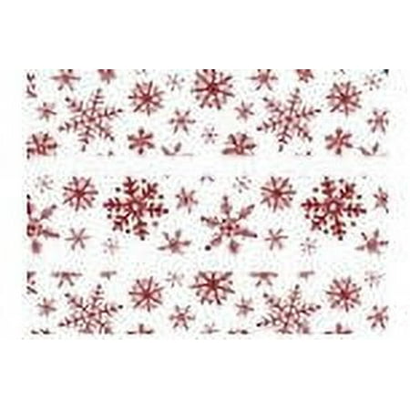 Red Snowflakes Edible Photo Image Cake Border Decoration