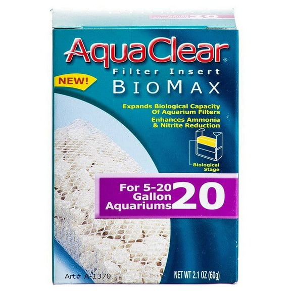 Aquaclear Bio Max Filter Insert [Aquarium, Filter Bio-Media] Bio Max 20 (Fits AquaClear 20 & Mini)