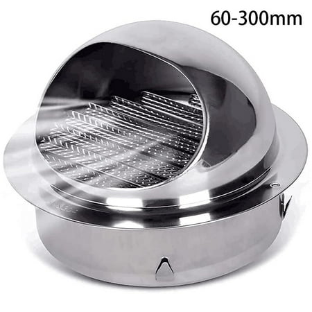 

Stainless Steel Round Brushed Bull Nosed External Extractor Wall Vent Outlet