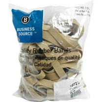 Business Source Quality Rubber Bands - Size: #105 - 5" Length x 0.6" Width - Sustainable - 60 / Pack - Rubber - Crepe | Bundle of 2 Packs