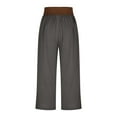 thumbnail image 6 of BLVB Women's Wide Leg Pants High Waisted Lace up Palazzo Pants Solid Color Casual Loose Flowy Lounge Trousers, 6 of 7