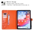 thumbnail image 2 of Dteck Folio Case For iPad Pro 11 inch, Lightweight Embossed Butterfly PU Leather Flip Stand Case Cover with Card/Stlylus Holder,Orange, 2 of 4