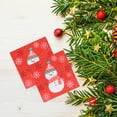 thumbnail image 3 of EeaseMX 50 servilletas desechables con estampado de muñeco de nieve navideño, hechas de pulpa de madera, para cenas, fiestas de cumpleaños y recuerdos de Navidad., 3 of 7