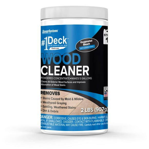 #1 Deck Wood Cleaner - 2 lbs - Makes 5 Gallons of Wood Deck Cleaning Solution