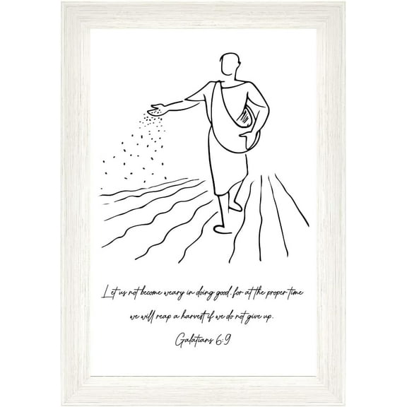 Galatians 6:9 Bible Verse Wall Art – Inspirational Christian Decor – Religious Scripture Poster for Home, Church, and Office