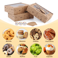 thumbnail image 5 of 24 pack Bakery Boxes Locking Window Lid Includes Grease Paper, Charcuterie Sushi Cookie Cupcake Pastry, 5 of 5