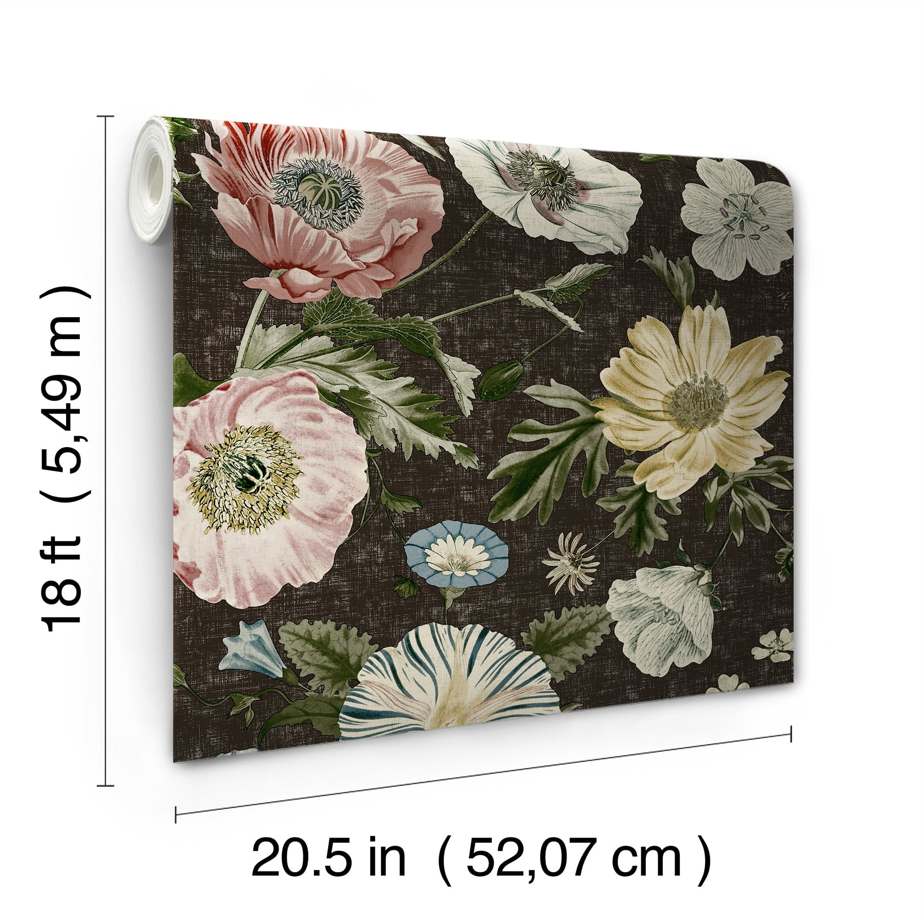 Vintage Poppy Peel & Stick Wallpaper