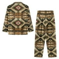 thumbnail image 3 of SEANATIVE Aztec Tribal Pajamas for Men Geometric Print Long Pants Sleepwear Sets Tops and Pants Set Plus Size 3XL Button Down Pajamas 2 Piece Long Sleeve Pjs for Mens, 3 of 6