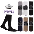 thumbnail image 3 of Diamond Star Tube Socks Men 6 Pairs Premium Cushion Cotton Over The Calf Athletic Knee High Socks For Men (Black - 6 Pairs 31 inches Big & Tall Over The Calf Socks fit size 13-16), 3 of 8