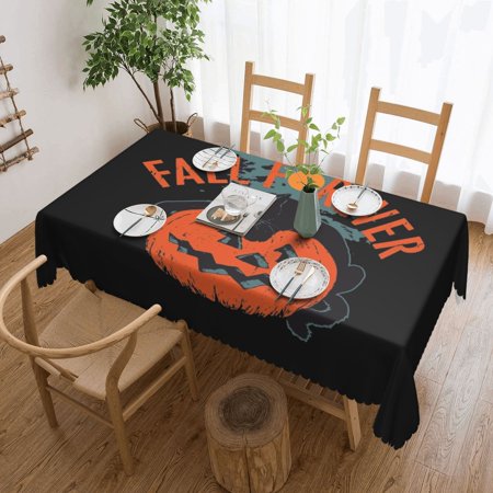 

Halloween Pumpkin Gift Rectangle Tablecloth Waterproof Stain Resistant Table Cloth Spillproof Decorative Fabric Farmhouse Table Cover for Dining/Party/Buffet/Wedding 54x72 In
