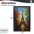 thumbnail image 4 of Stupell Industries Modern Colorful Reflection at Eiffel Tower Black Floating Frame Canvas Art, 17 x 25, by Creative Studio, 4 of 8