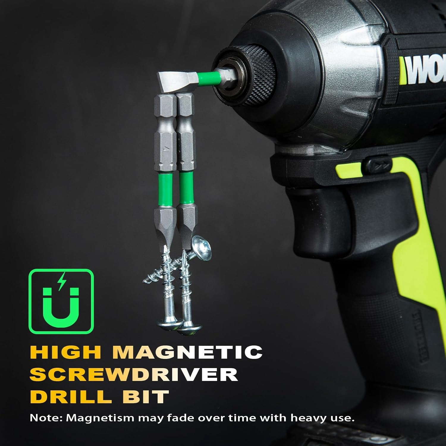 MKEUDQ-SL6 Slotted Screwdriver Bits, 2 Inch Flat Head Impact Rated Bits, High Torque Magnetic S2 Steel, 1/4" Hex Shank for Drill & Impact Driver, Flat Head Bit for Woodworking & Construction | 10-Pac