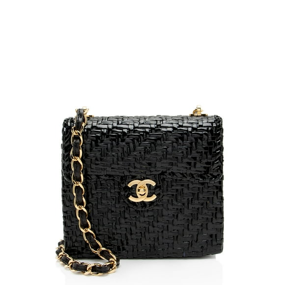 Pre-Owned Chanel Vintage Rattan Wicker Flap Bag