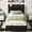 Black, variant on BeesClover Twin Size Bed Frame with 2 Storage Drawers and Charging Station, Rustic Linen Upholstered Platform Bedframe