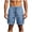 Blue, variant on Men's Denim Shorts Ndbuld Men Casual Fashion Solid Shorts With Multi-pocket Elastic Waist Cargo Pants Short Pants Black,XXL