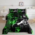 thumbnail image 1 of Erosebridal Gradient Geometric Bedding Twin Comforter Set, Rugby Sports Down Comforter, Balls Player Decor, Reversible 2pcs, 1 of 7