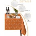 thumbnail image 2 of Orange Morocco Table Cloth, Geometric Leaf Diamond Lattice Abstract Waterproof Tablecloth for Rectangle Tables, Reusable Washable Fabric Table Cover for Restaurant Kitchen Dining Tables 60"x84", 2 of 6