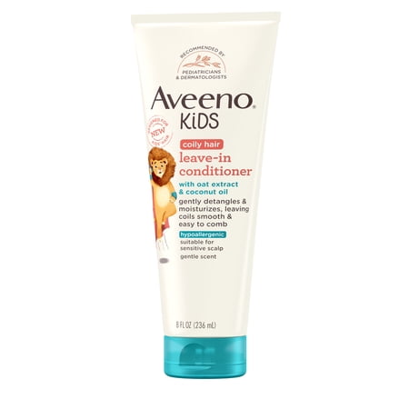 Aveeno Kids Coily Hair Leave-In Conditioner with Oat Extract, 8 fl. oz