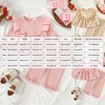 thumbnail image 3 of KPOPLK Toddler Girls 2Pcs Outfits Cute Baby Girl Plaid Print Long Sleeve Pant Set Flower Ruffle Top,Size 3-4 Years, 3 of 7