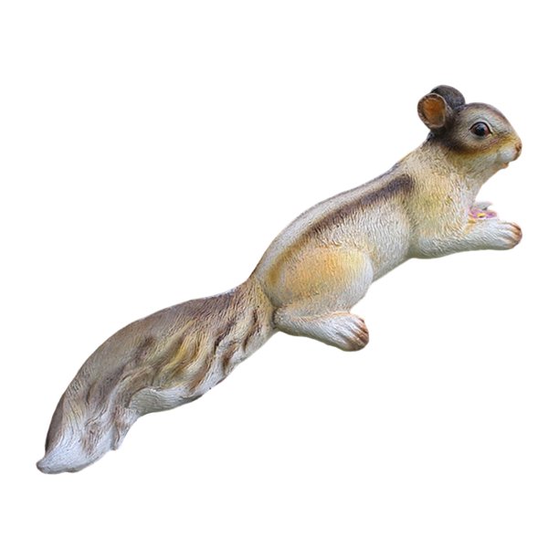 Estatua de ardilla, adorno, juguetes infantiles, manualidades, accesorios de jardín, figura de resina, escultura de animal para paisajismo de jardines Flor de sujeción múltiple