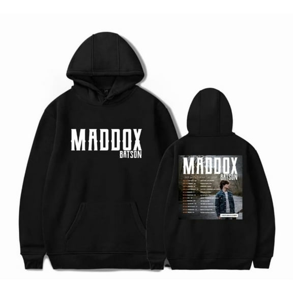 Maddox Batson Hoodie Fashion Pullover Printed Long Sleeve Sweatshirt with Pockets