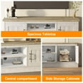 thumbnail image 3 of Gaderth 61" Farmhouse TV Stand for 65 Inch TVs – Rustic Wood Entertainment Center with Storage Cabinets, Modern Media Console Table for Living Room Office, 3 of 6