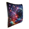 thumbnail image 2 of Fotbe Outer Space Floating Numbers And Letters Pattern Velvet Decorative Throw Pillow Covers with Elegant Piping, Soft Plush Cushion Cover for Sofa, Bed, Car, Office-20"x20", 2 of 8
