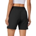 thumbnail image 2 of 5" Womens Athletic Running Shorts Lightweight Quick Dry Basic Shorts Workout Gym Shorts with Pockets Black M, 2 of 6