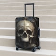 thumbnail image 4 of Cauagu Gold Pattern Skull Print Travel Luggage Cover,Travel Dust-proof Suitcase Cover Softside Suitcase Protector for 18-32inch,Not Included Suitcase, 4 of 8