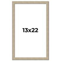 13x22 Frame Grey Solid Wood Picture Frame Width 1 Inches | Interior Frame Depth 0.5 Inches |