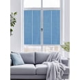 thumbnail image 4 of Static Cling Door Window Covering, Blue Window Privacy Film Frosted, Farmhouse Burlap Solid Blue Color Modern Linen Texture UV Blocking Windows Film for Office, Hotel, Bedroom, 29.5 x 78.7 Inches, 4 of 9