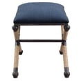 thumbnail image 4 of Uttermost Firth Petit Banc en Tissu et Métal Fer Bleu Marine Texturé, 4 of 7