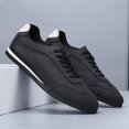 thumbnail image 5 of Men's Lace-Up Color Block Leather Retro Casual Sneakers, 5 of 7