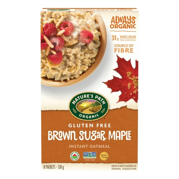 Nature's Path Gluten Free Brown Sugar Maple Oatmeal, 320G (8 Packets)