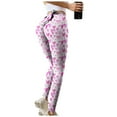 thumbnail image 5 of YUEHUA Women's High Waist Bow-Tie Yoga Leggings, Tummy Control Butt Lifting Printed Pants, Stretchy Compression Workout Tights with Waist Cutout, 5 of 5