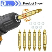 Goobetter Professional Screw Extractor Kit 6Pcs | High Speed Steel Bolt & Screw Remover | Damaged Screw Drill Bit Set for Broken Bolts
