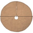 thumbnail image 3 of SARO 807.N53R 53 in. Pompom Round Pompom Design Jute Holiday Decor Tree Skirt - Natural, 3 of 3