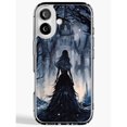 Shell Castle Design Gothic Woman and Castle Dark Blue Tough Case for Apple iPhone Series ...