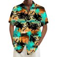 thumbnail image 1 of Camisas Y s Camisa para hombre Camisa de playa de manga corta holgada informal (Mint Green, XXL), 1 of 4