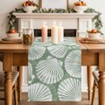 thumbnail image 2 of Table Runners 36 Inches Long Dress Scarves, Sage Green Scallop Coastal Farmhouse Kitchen/Dining Table Decor Table Runner, Short Coffee Tablerunners, Summer Beach Nautical 13x36 Inch, 2 of 9