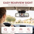 thumbnail image 4 of Baby Car Mirror with Premium Matte Finish for Rear Facing Infant with Wide Crystal Clear View, Shatterproof, Safety and stable, Crash Tested and Certified, 4 of 7