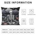 thumbnail image 5 of COMIO  Gothic Skull Lovers Floral Skull Hippie Meditation Skeleton Tarot Yoga Skeleton Throw Pillow Cover Pillowcase Skull Theme Decor for Gothic Home Office,Gothic Lovers Gifts, 5 of 5