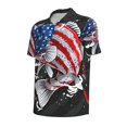 thumbnail image 2 of Rocae Largemouth Bass Fish in USA for Men's Short Sleeve Polo Shirt, Quick Drying Performance Moisture Wicking Sports Men's Golf Shirt XX-Large, 2 of 9