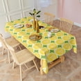 thumbnail image 3 of Yellow Lemon Slices Green Pattern Rectangle Tablecloth 60"x120",Waterproof Polyester Rectangle Table Cloth, Wipeable Spillproof Polyester Tablecloth for Dining, Camping, Indoor and Outdoor, 3 of 6