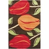 SAFAVIEH Soho Forrest Floral Wool Area Rug, Brown/Multi, 5' x 8'