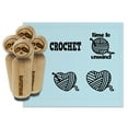 thumbnail image 1 of Crocheting Crochet Ball Heart of Yarn Rubber Stamp Set for Scrapbooking Crafting Stamping - Large 1-1/4 Inch, 1 of 7