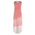 thumbnail image 5 of Lenago Robe Maxi Grande Taille pour Femmes Imprimée Sans Manches à Col Rond Longue Robe Robes d'Été de Plage en Liquidation, 5 of 5